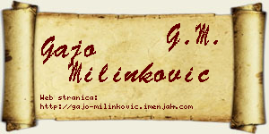 Gajo Milinković vizit kartica